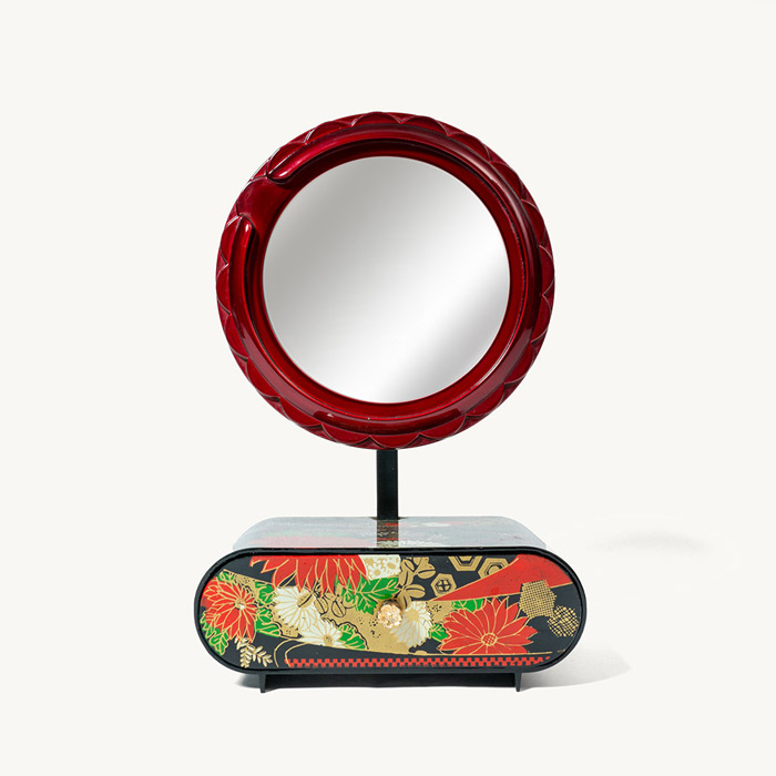 早期日式首飾收納化妝鏡